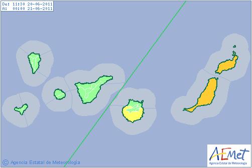 weather alert canary islands june 2011