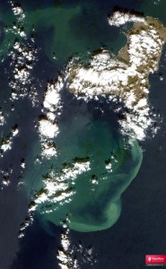 Rapid Eye satellite image of El Hierro 31st October 2011 - Courtesy of Rapid Eye - http://www.rapideye.de/